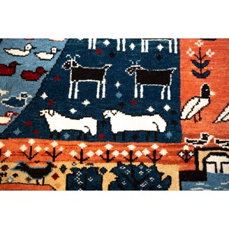 Village Theme Azeri Folk Life Rug