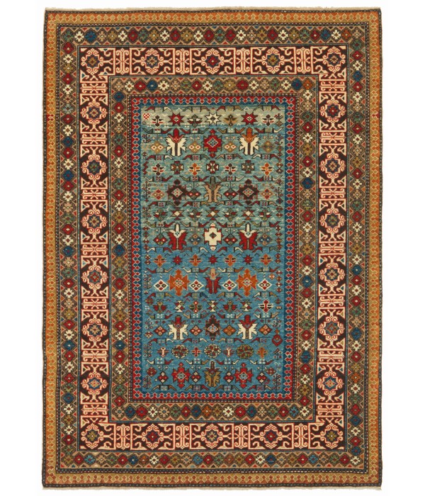 Chichi Kuba Rug with Kufic Border